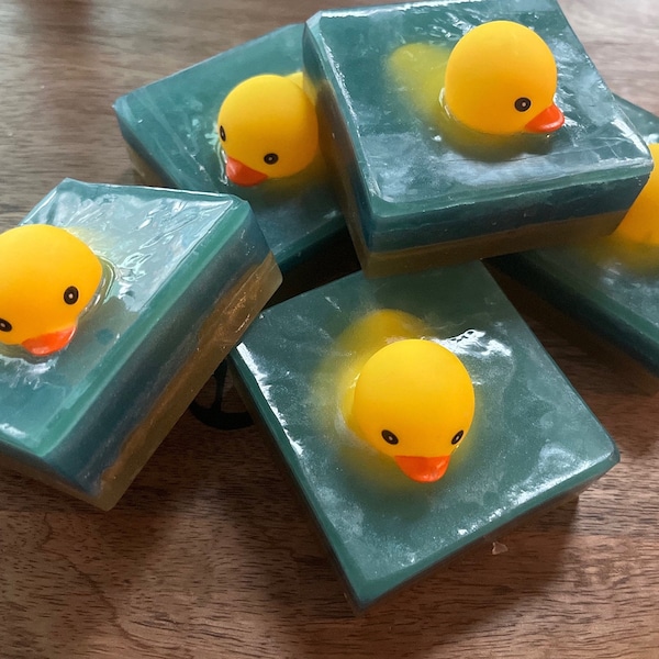 Soap with Duck, Novelty Soaps,  Handmade Soap, Glycerin Soap Base, Handcrafted Soap, Vegan Bar Soap, Cleansing, Artisinal Soap