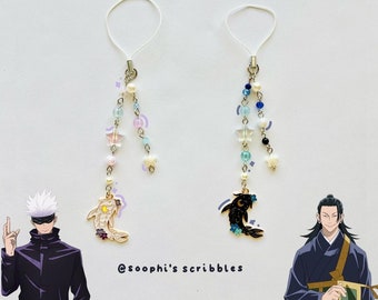 jujutsu kaisen phone charm | geto and gojo phone charm | satosugu matching phone charms | jjk phone charms | anime phone charm anime | gojo
