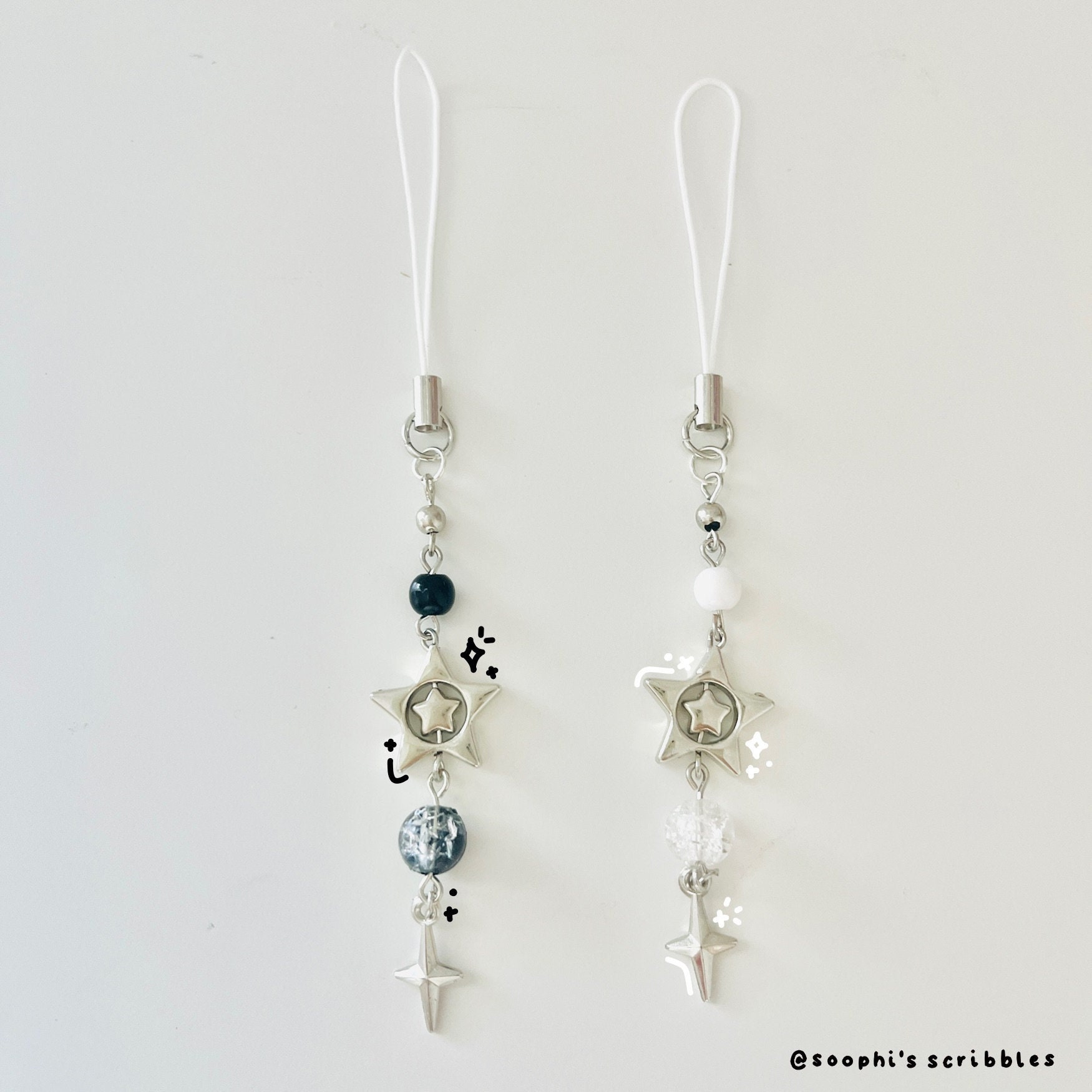 star phone charms | y2k keychain | matching phone charm star | matching friendship phone charms | couple gift | beaded cute phone charm star