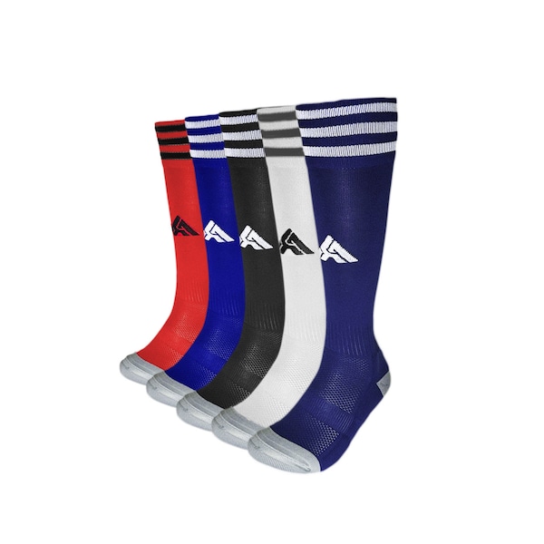 Men's Football Socks, breathable and anti-slip athletic sports socks. Perfect for Football, rugby, hockey, and running One Size 3-Pair Pack.