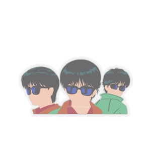 Yusuke pegatina minimalista, pegatinas para computadora portátil, botella de agua, YuYu hakusho, yu yu, calcomanía, cuaderno, pared, calcomanía de vinilo premium, MemoRayLane