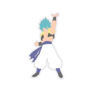 Sticker minimaliste Gogeta Blue Fusion, Stickers pour ordinateur portable, Bouteille d'eau, DBZ, Sticker Dragon Ball Z, Carnet de notes, Sticker vinyle premium, MemoRayLane