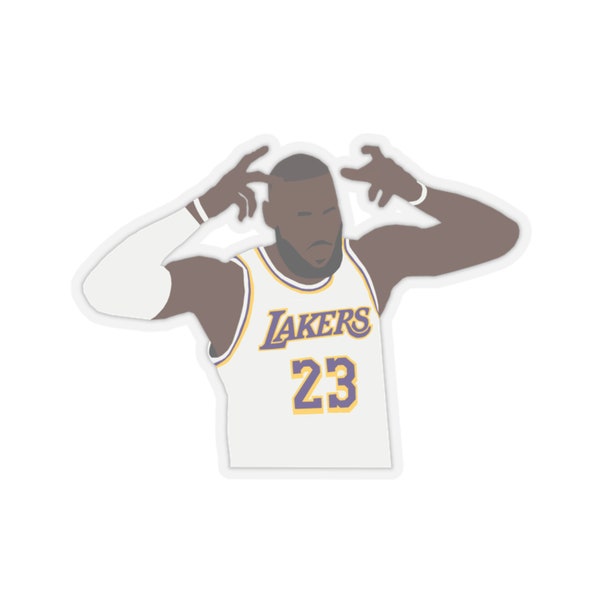 LeBron James, King Lakers Sticker, crown Laptop Stickers, Water Bottle, NBA Blazers, Decal, Notebook, Wall, Premium Vinyl Decal, MemoRayLane