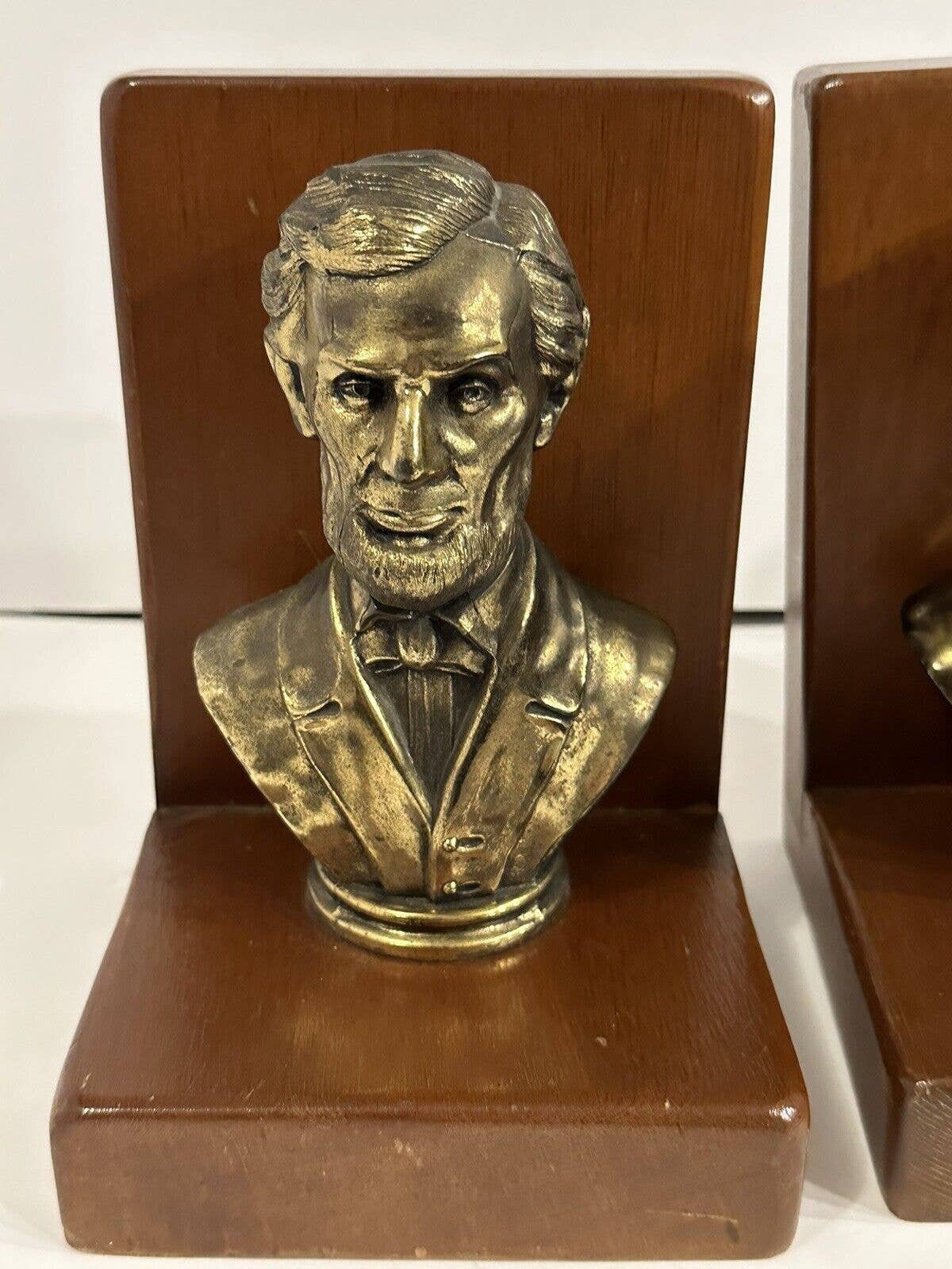 Vintage Cast Pair of Abraham Lincoln President Bookends Abe Etsy