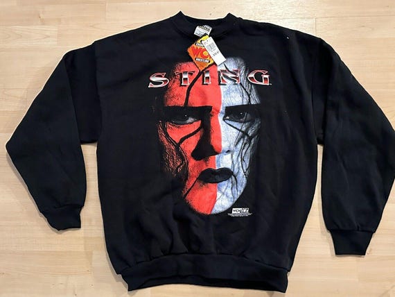 Vintage Sting Wcw NWO Sweatshirt 1998 Wrestling WWF Wwe Sz XL New