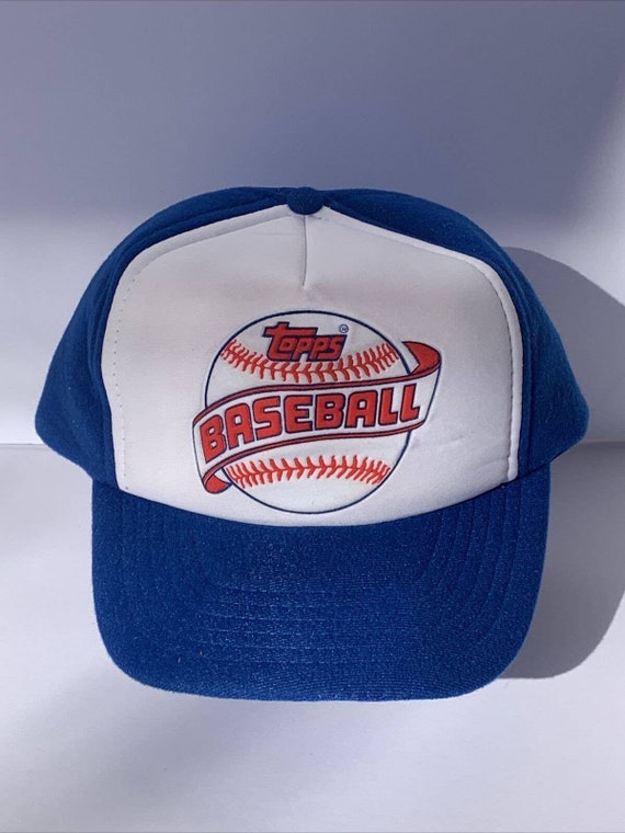 VTG Topps Snapback Blue Topps Baseball Cards Cap F