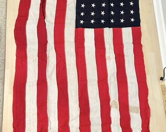 Vintage 48 Star US Flag, Cotton, Defiance by Annin, Stitched Stars