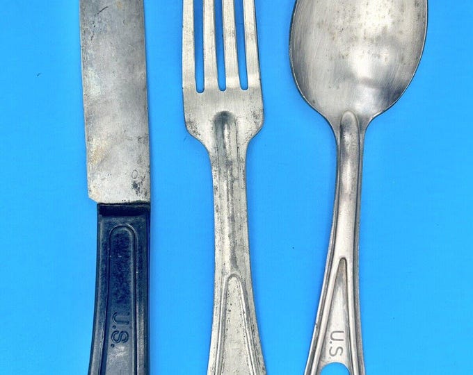 US Army Mess Kit Utensil Set Vietnam War Spoon Knife Fork - Etsy