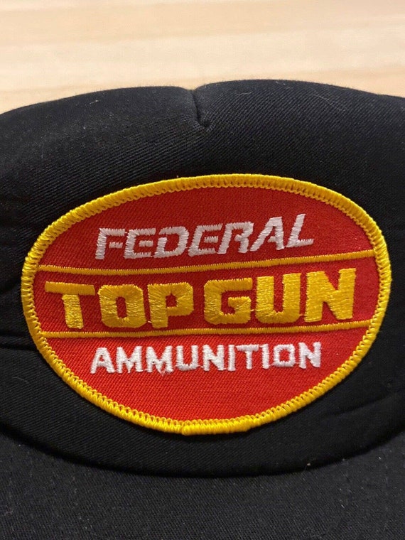 Vtg Federal Top Gun Ammunition Snapback Hat 1980s… - image 2