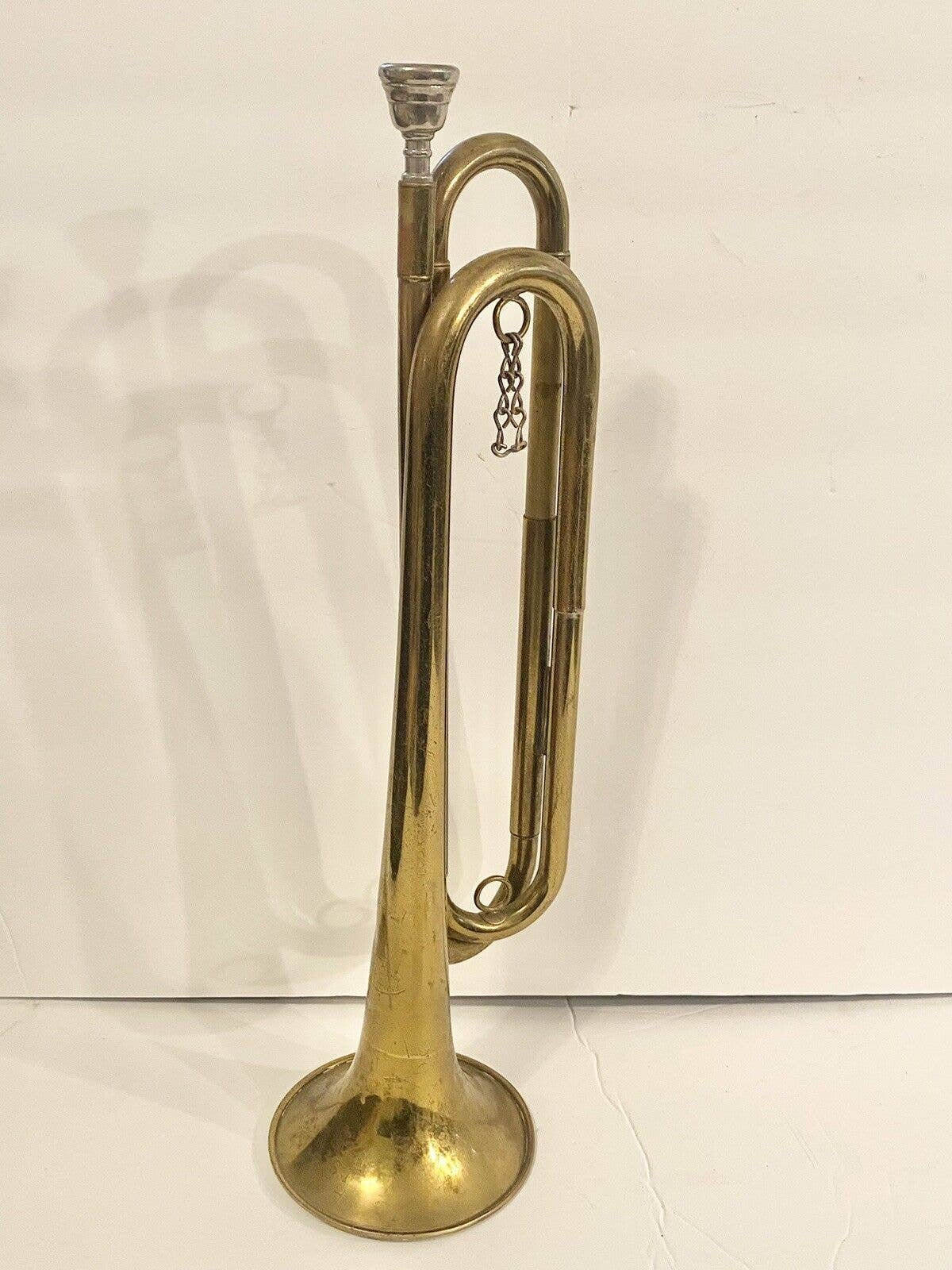 Vtg J. La Rosa Brass Bugle Trumpet Horn Military New York