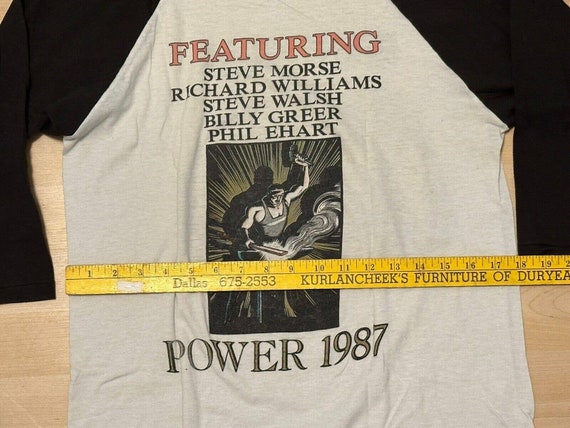 Vintage 1987 kansas power tour T-Shirt size Xl 3/… - image 9