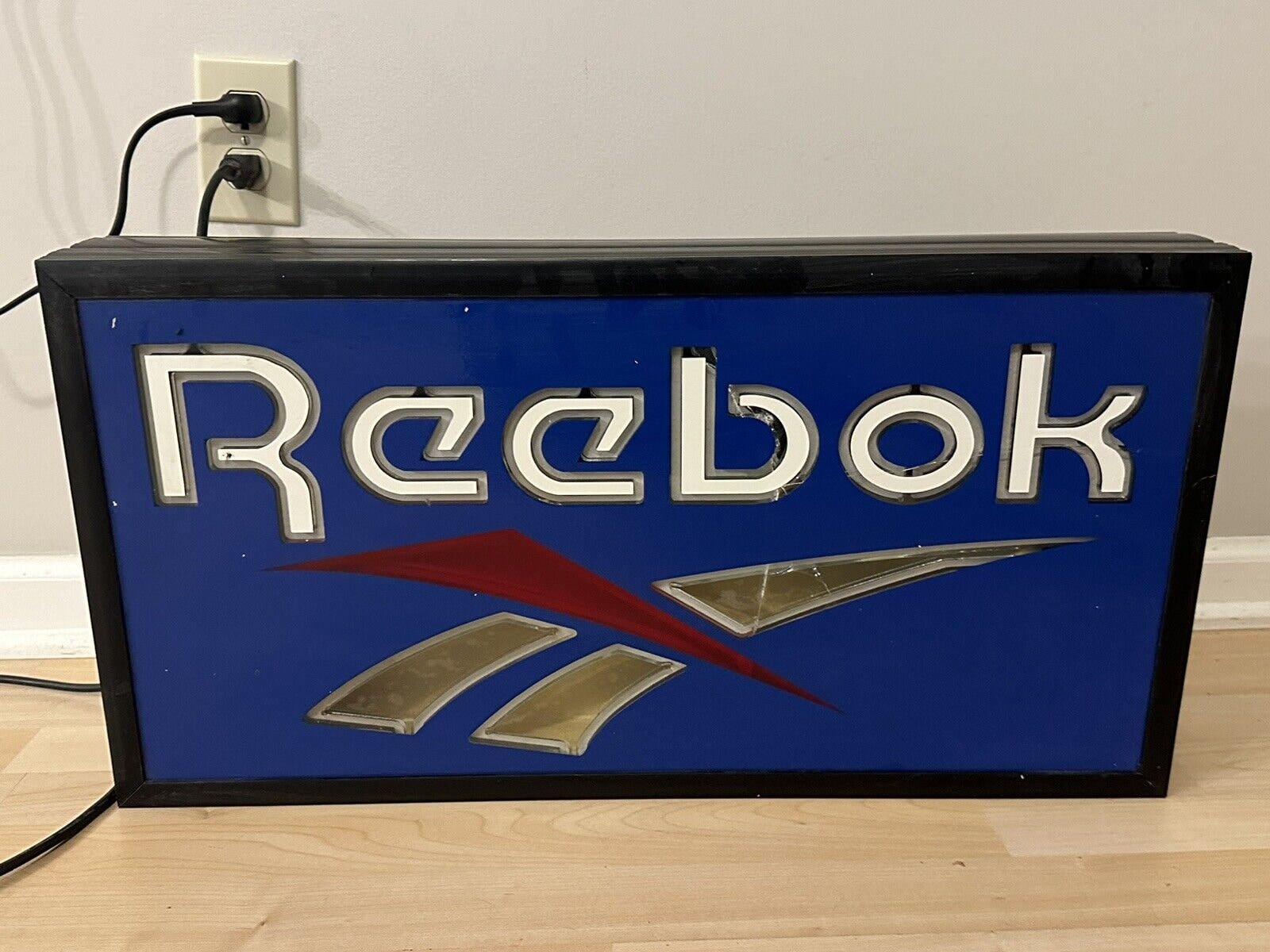 Alexander Reebok Sing Vintage Reebok Neon Light up Sign Dealer Store Display 90s Not Working ...