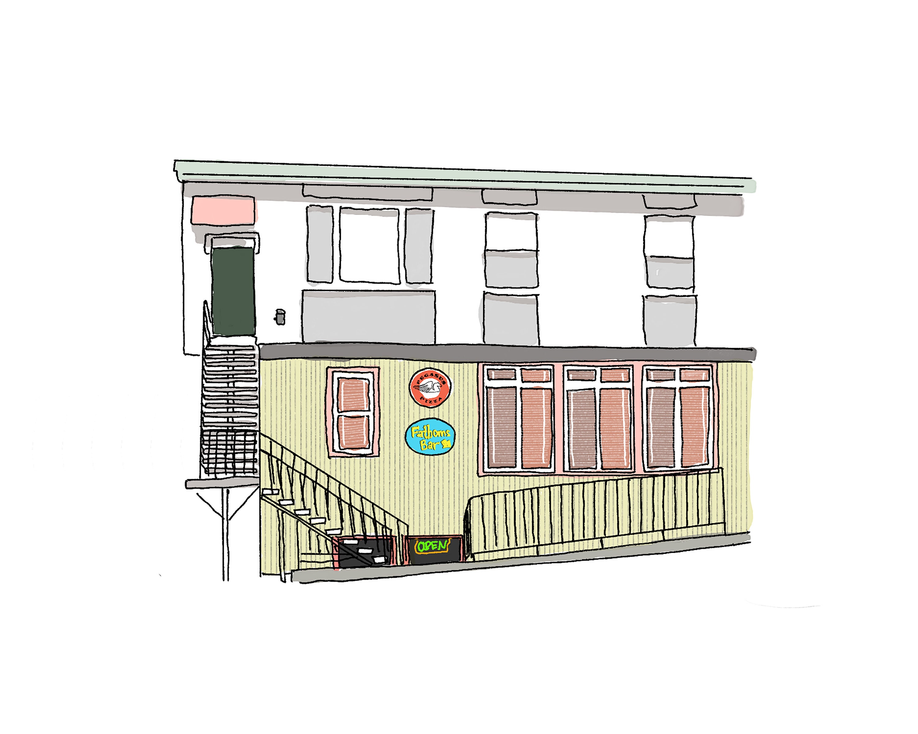 Fathoms Bar Print Eugene, Oregon Etsy