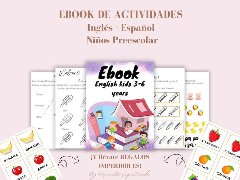 20 hojas de trabajo imprimibles de ingles español para niños en edad ...