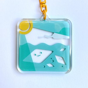Marine Diatoms Keychain
