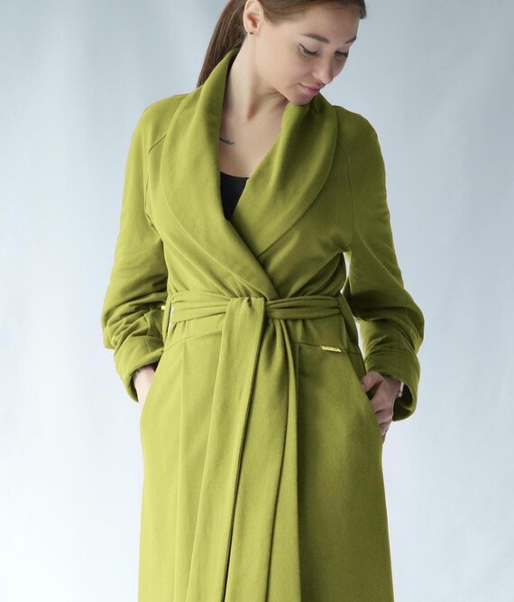 knee length dresses for ladies Brushed Cotton Flannel Dressing Gown | Bonsoir of London main image 1