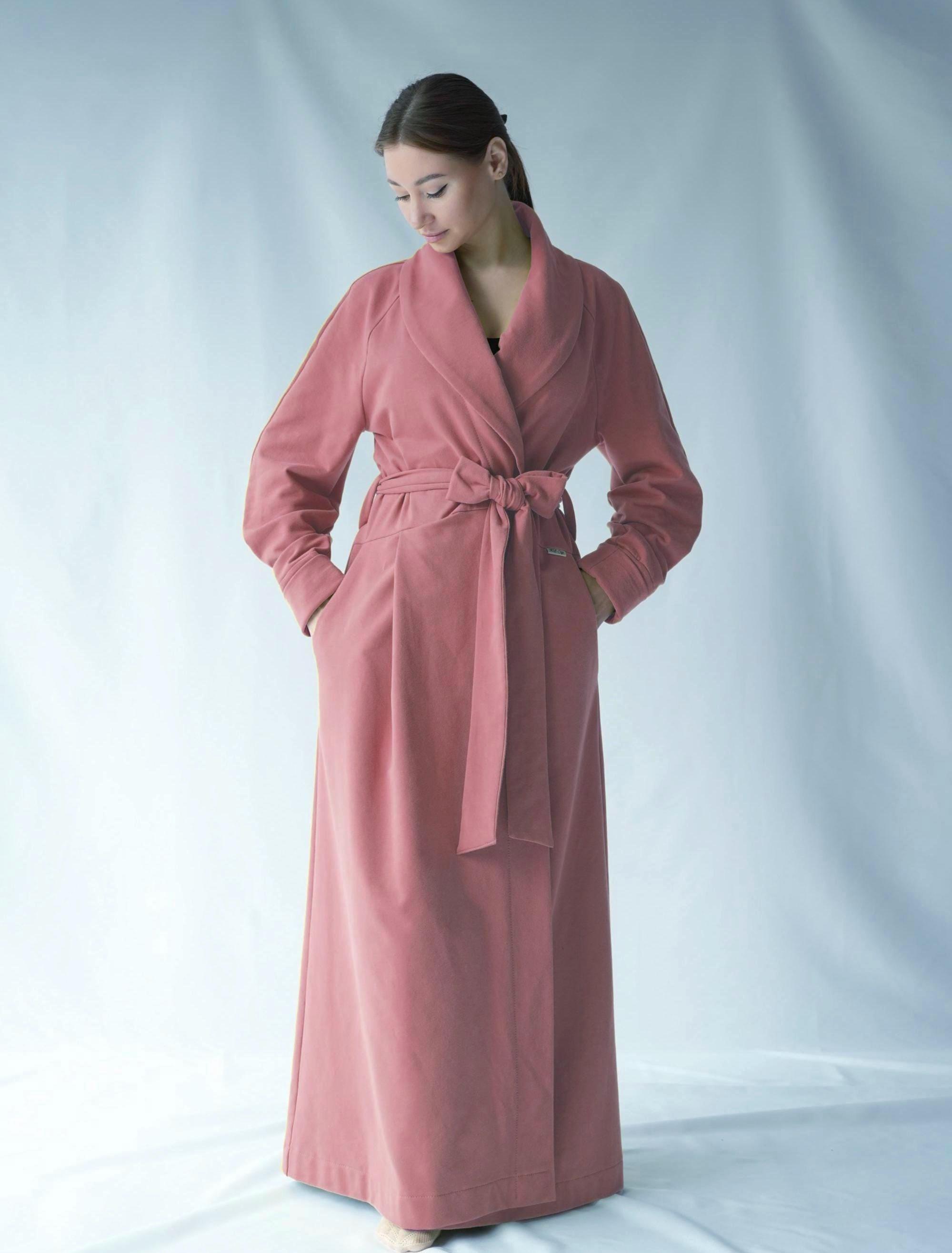 Organic Cotton floor length dressing gown / Long Cotton robe / Cotton house dress / women's warm robe / natural Cotton robe Organic Cotton floor length dressing gown / Long Cotton robe / Cotton house dress / women's warm robe / natural Cotton robe