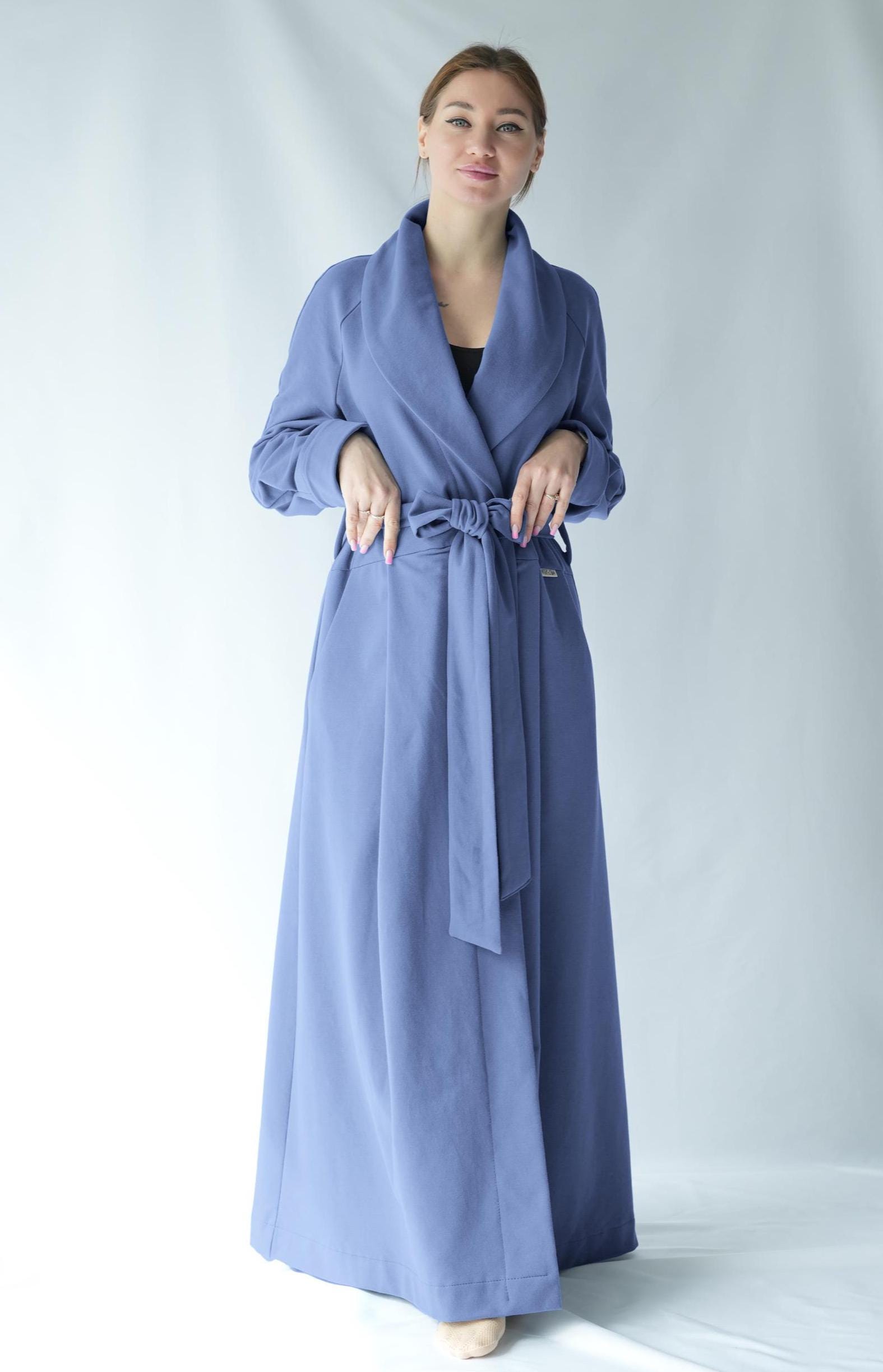 long cotton jersey dressing gown Brushed Cotton Dressing Gown
