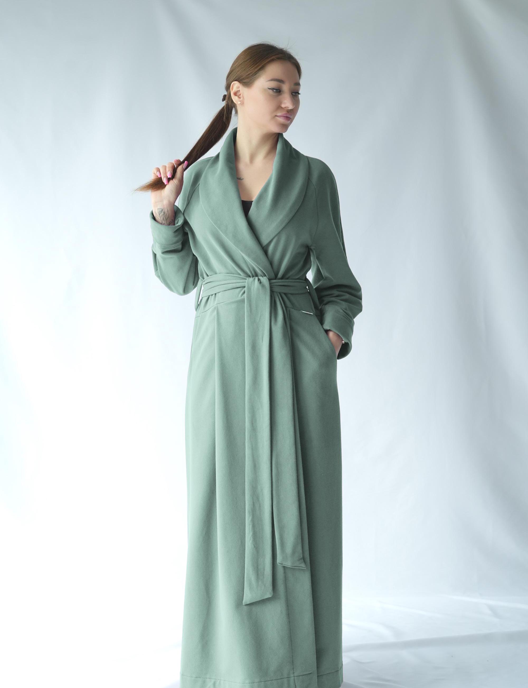 Floor Length Cotton Dressing Gown / Cotton Warm Robe From Organic ...