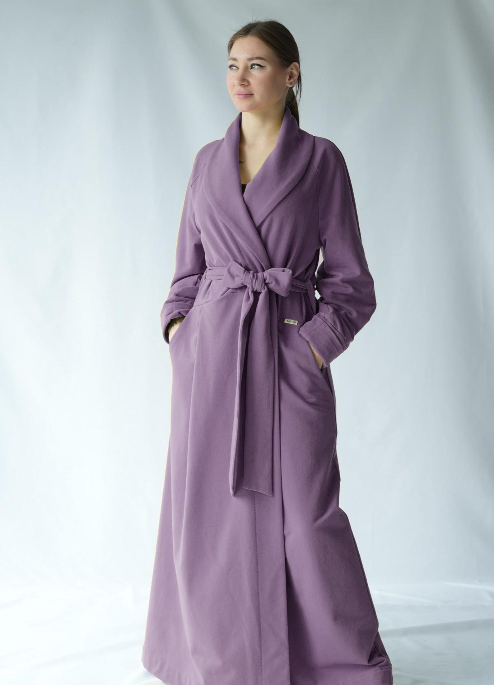 12 Colors Natural Cotton Robe / Long Cotton Robe / Floor Length ...