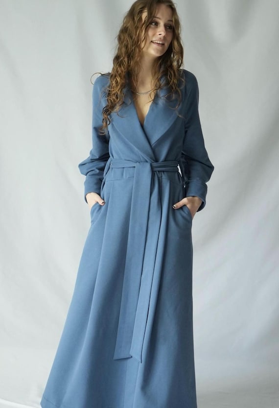 extra long ladies dressing gowns Cotton Jersey Robe / Soft Warm Full Length Gown / Long Robe / Long Cotton Robe / Women's Bath Robe / Maxi Gown floor length dressing gown