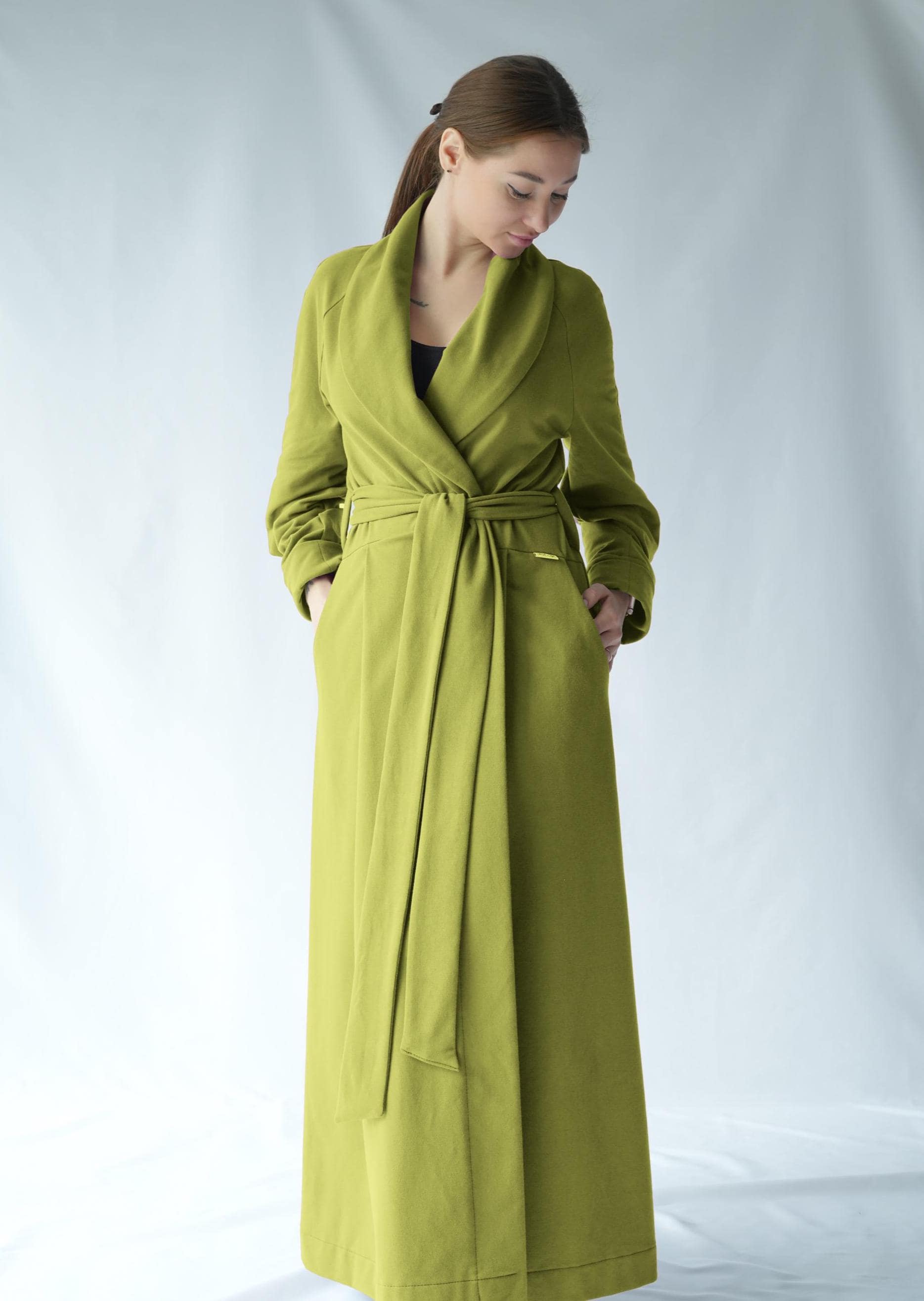 long jersey dressing gown Warm Cotton Long jersey Robe / floor length dressing gown / Long Cotton Robe / Handmade women's Warm Robe SPA / full-length Robe