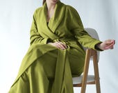 12 Colors Organic Cotton Jersey Robe / Soft Warm Floor Length Dressing Gown  / Luxury Cotton Women's Warm Robe / Long Cotton Robe / Handmade - Etsy