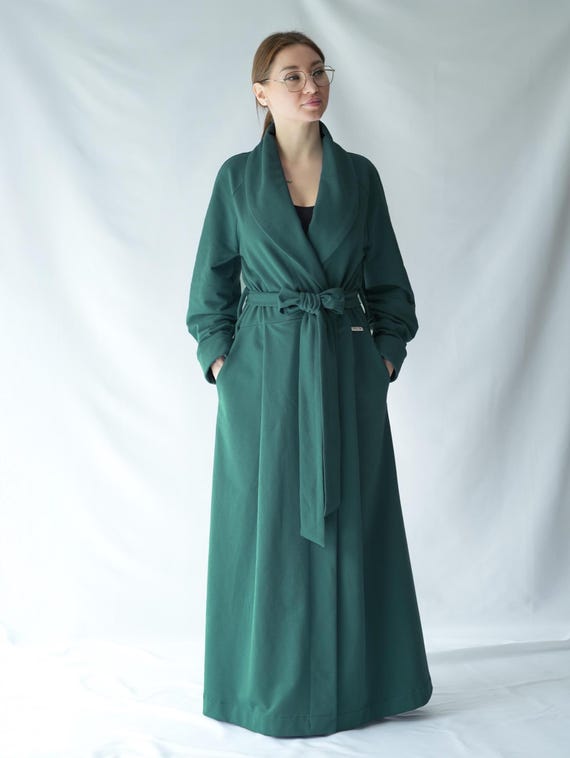 slim fit dress slacks 1910s Cotton Lace Dressing Gown with Silk Ribbons [xs/sm/med] – Demetra  Vintage main image 1