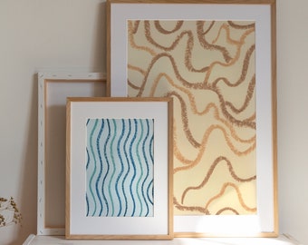 Abstract Wavy Digital Art Print Download