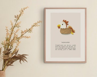 Rooster Chinese Zodiac Print