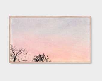 Cotton Candy Skies Frame TV Artwork Digital Download