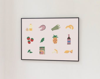 Canh Chua Vietnamese Sour Soup Ingredients Recipe Illustrated Food Digital Art Print Download