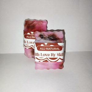 Handmade Shea Butter Bar Soap - Sunflower & Rose Scent w/ Rose Herbs