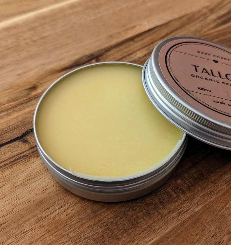 Tallow Organic Skin Balm with Organic Raw Cacao Butter / Grass fed / Natural / Australian / Eczema / Psoriasis 30mL Mini Travel Size image 3