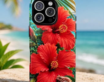 Flor de Maga y Coqui MagSafe Case I Puerto Rico Flower Magsafe Case I MagSafe Compatible Dual Layer Protective Phone Case
