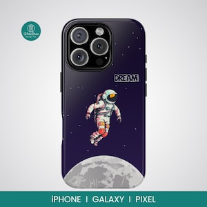 Astronaut Theme  Phone Case - Tough Dual Layer Protective Phone Case for iPhone, Galaxy and Pixel