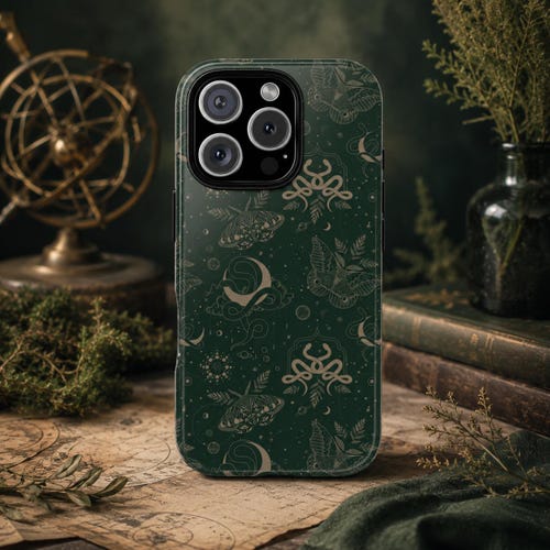 Funda para teléfono Mystic Alchemy: funda protectora resistente de doble capa para iPhone, Galaxy y Pixel.