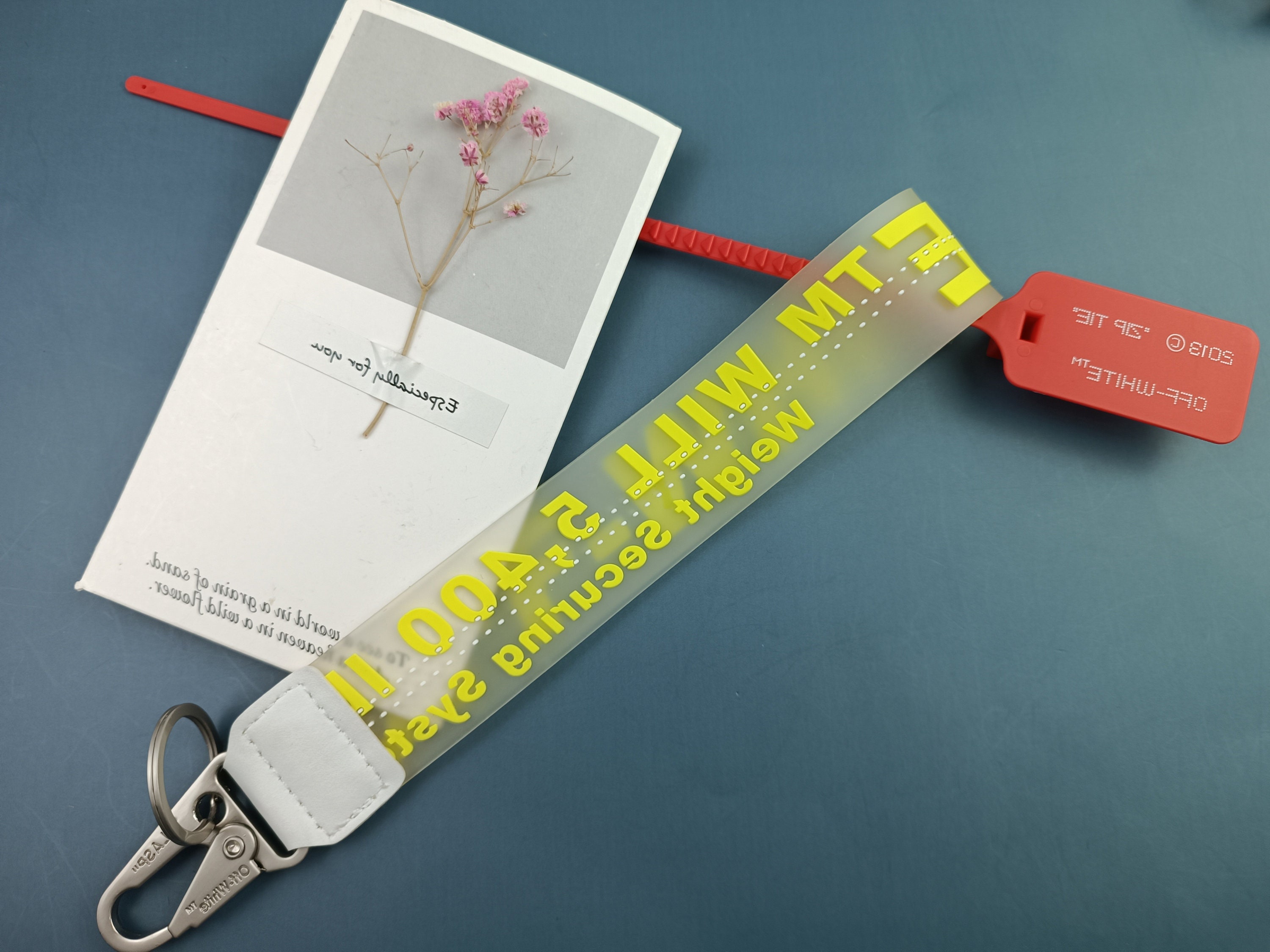 off white keychain