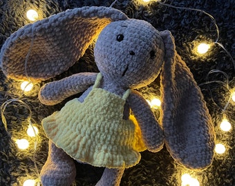 Conejo de ganchillo hecho a mano amigurumi peluche animal bebé niña regalo