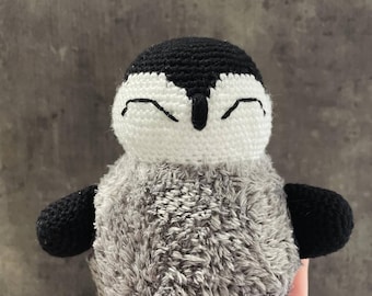 Pingüino de ganchillo hecho a mano amigurumi juguete suave peluche animal bebé niña regalo