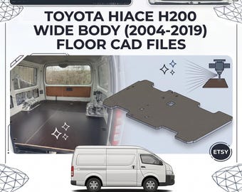 Toyota Hiace LWB Floor and Wall Templates | CNC DXF Files (digital
