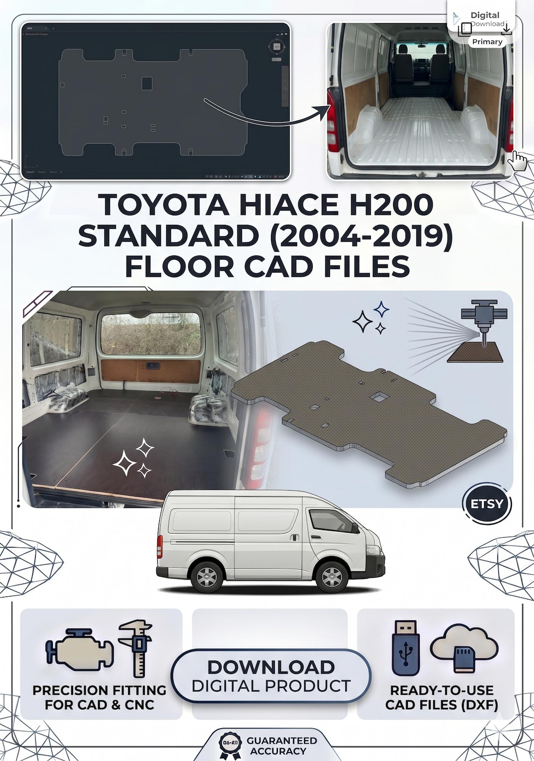 Toyota Hiace H200 - 2004-2019 - Regular Body, Regular Wheelbase