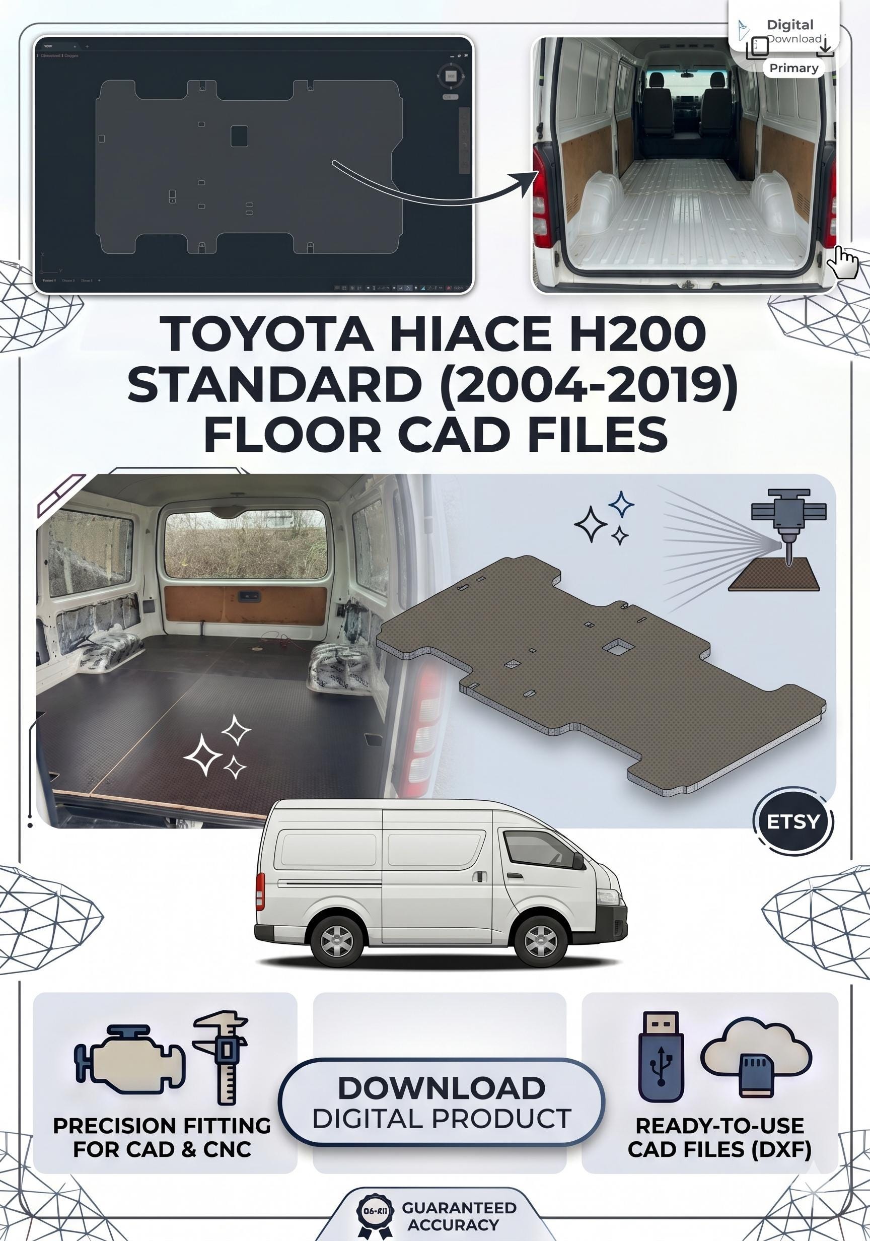 Toyota Hiace H200 - 2004-2019 - Regular Body, Regular Wheelbase