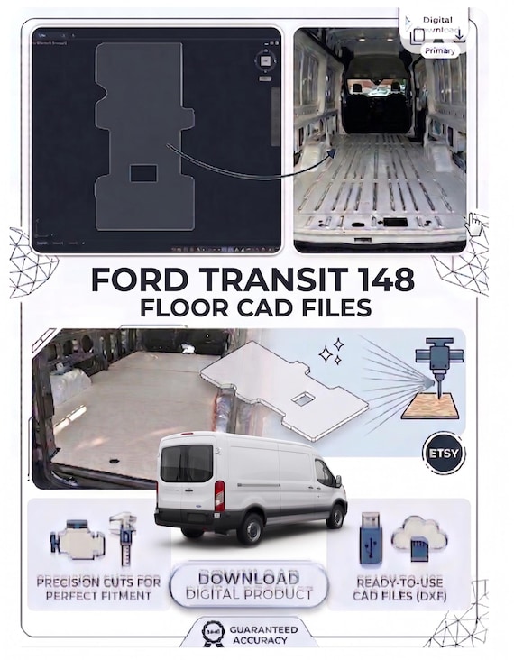 Transit 148 Floor Dxf - CAD / 2018-2025 / - Etsy