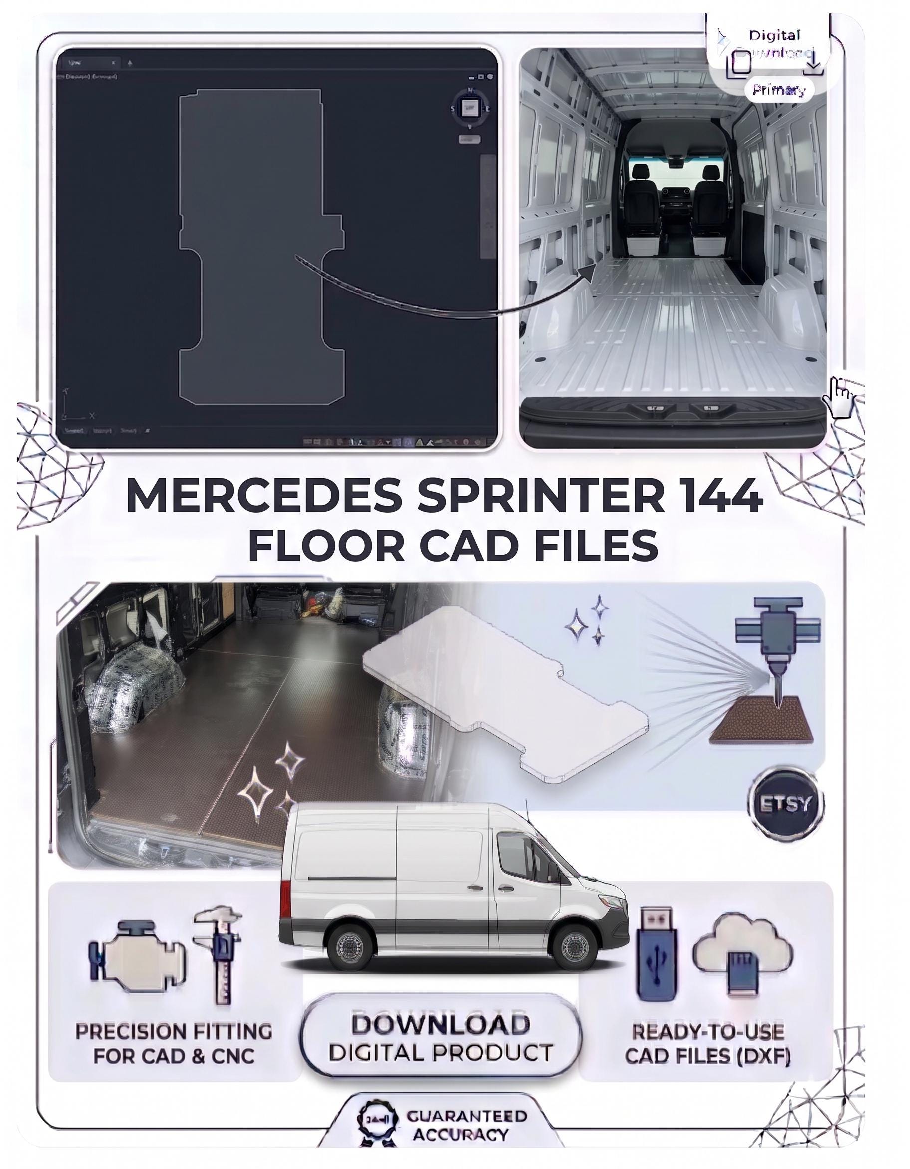 Sprinter 144 Floor Dxf - CAD / 2018-2025 / - Etsy