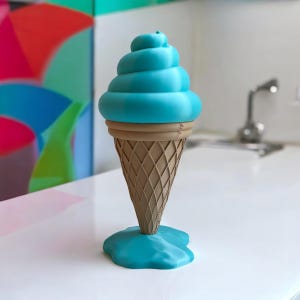 Teal Colored Ice-cream,Cream Icecream, icecream decor, home decor, 3d printed decor, icecream art, table decor, bedroom decor, kitchen decor