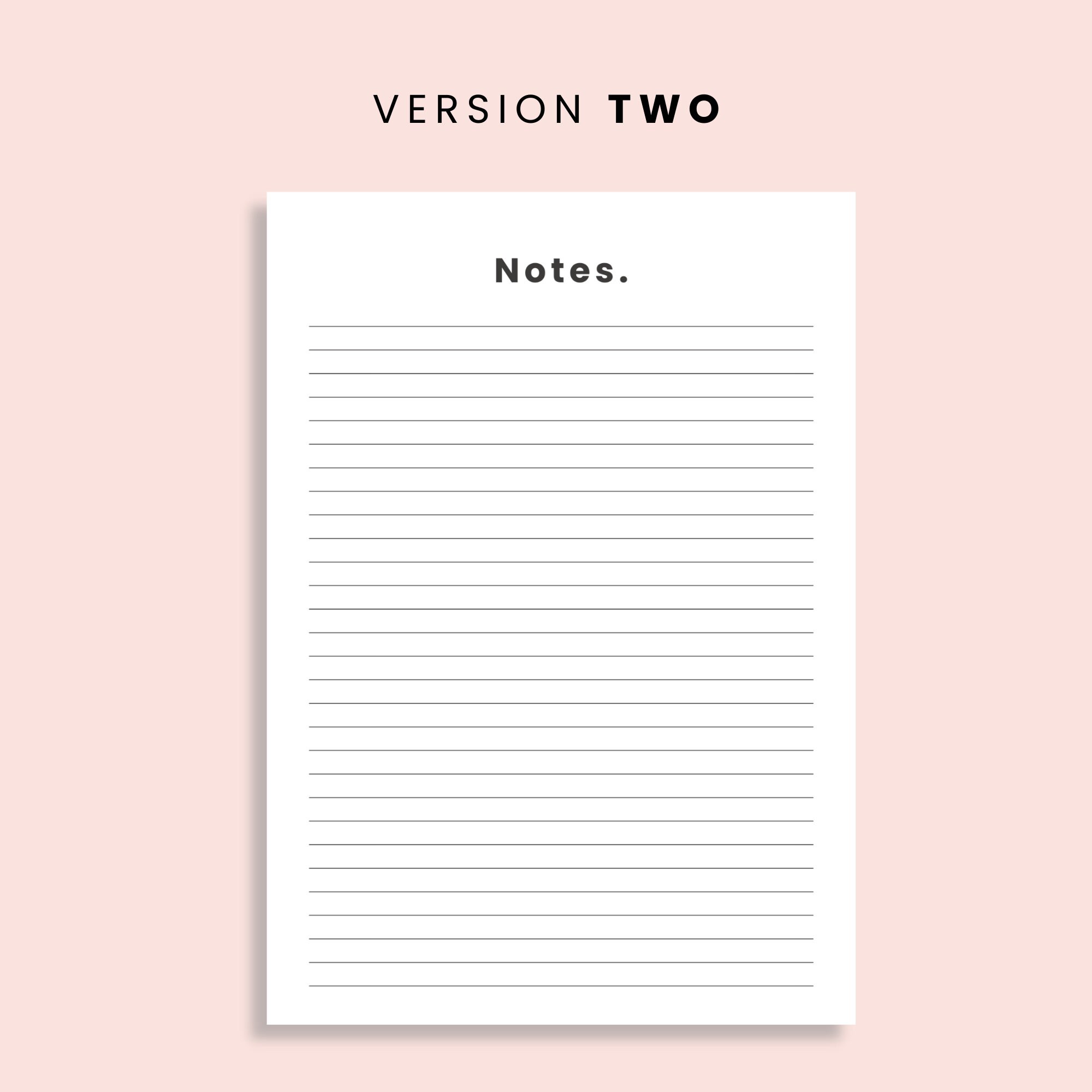 Printable Notes Instant Download Writing Paper Digital - Etsy