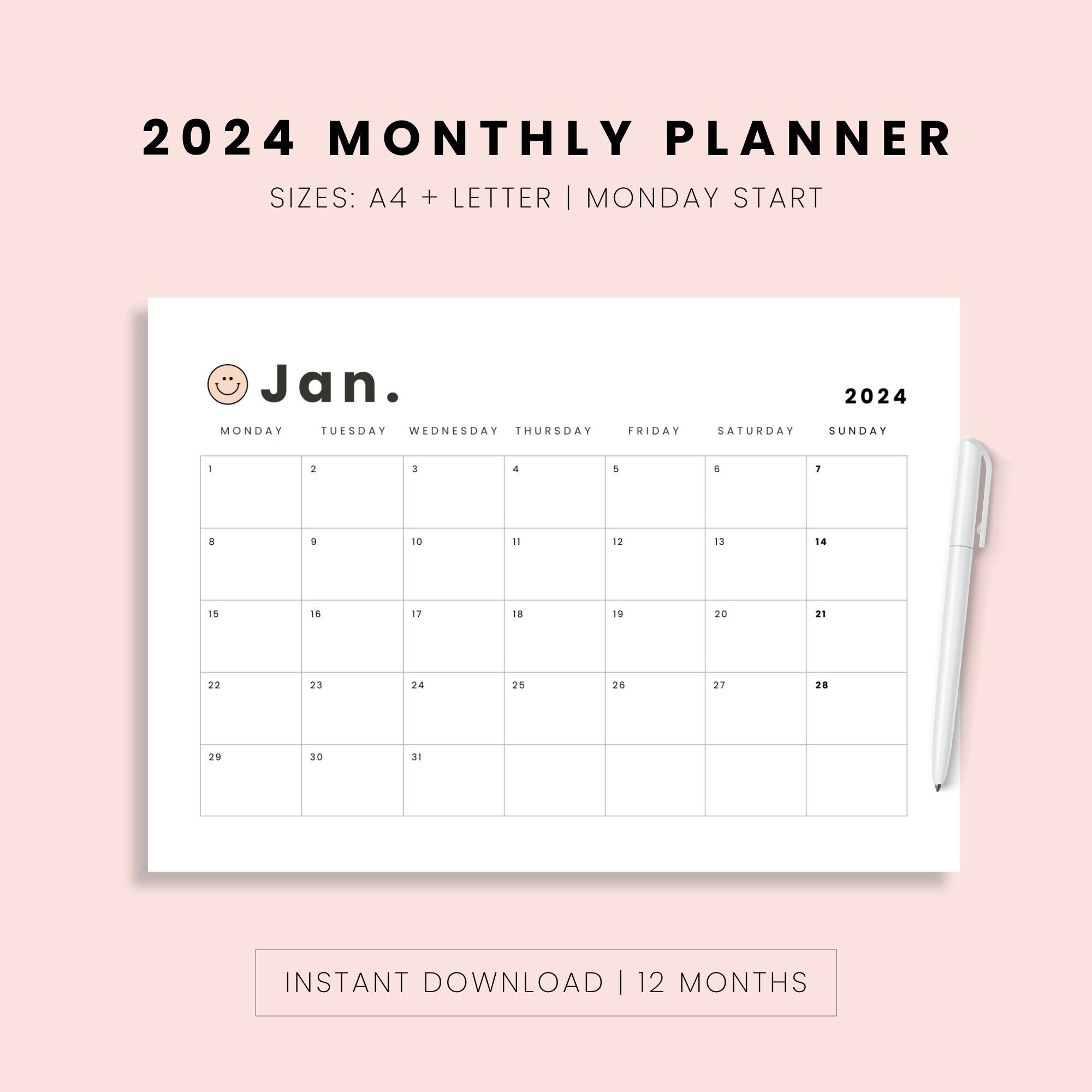 2024-calendars-jan-dec-fill-in-calendar-2024-monthly-planner-digital-download-printable-download-a4-and-letter-size-etsy