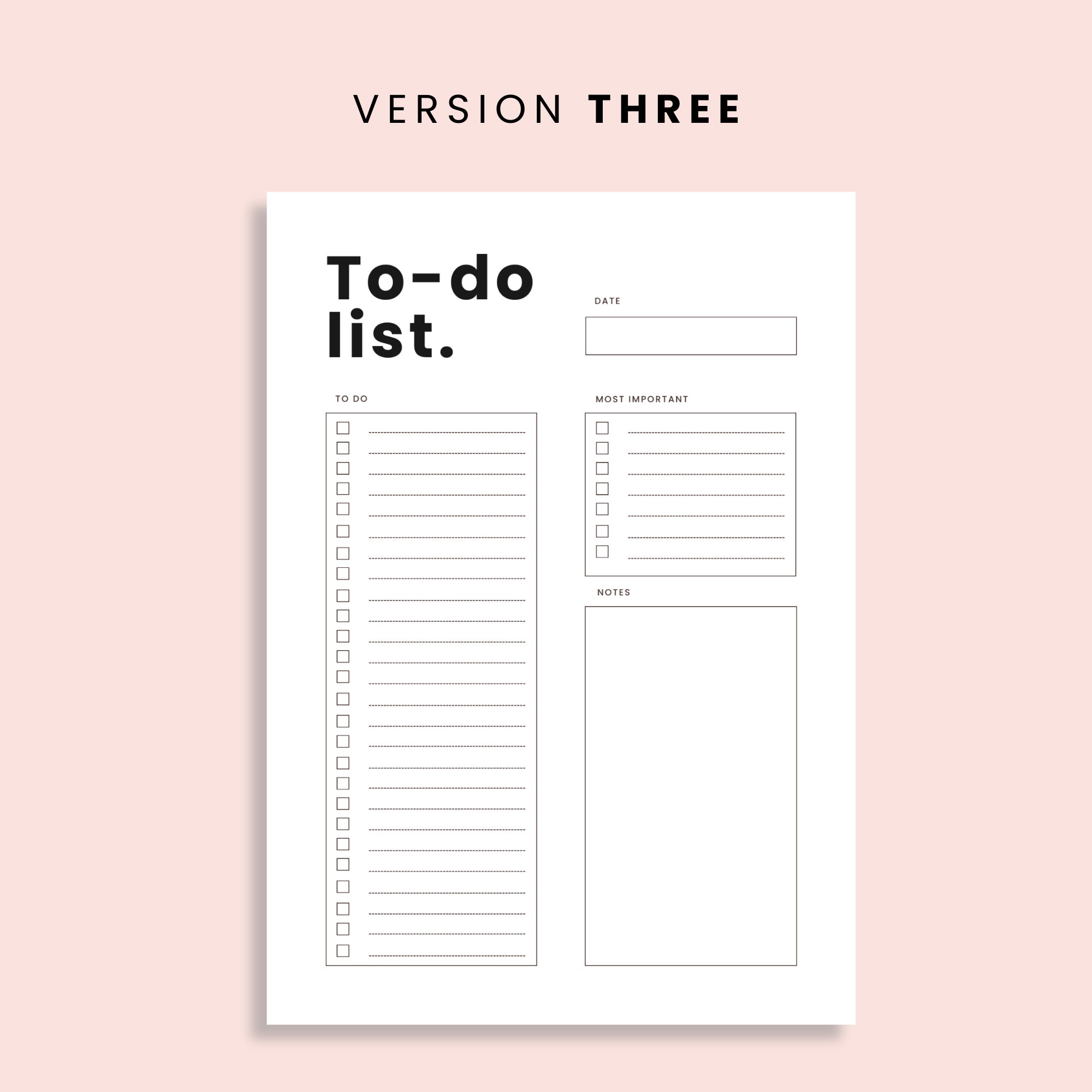 Printable to Do List Productivity Planner to Do List Pages Daily