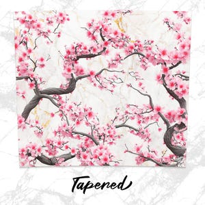 Diseño PNG para vaso delgado de 20 oz, descarga digital, diseño sin costuras, PNG para sublimación, arte japonés de flor de cerezo, arte estético para vasos. imagen 3